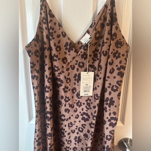 NWT A New Day Animal Print Slip Dress with Split XXL - Picture 3 of 4